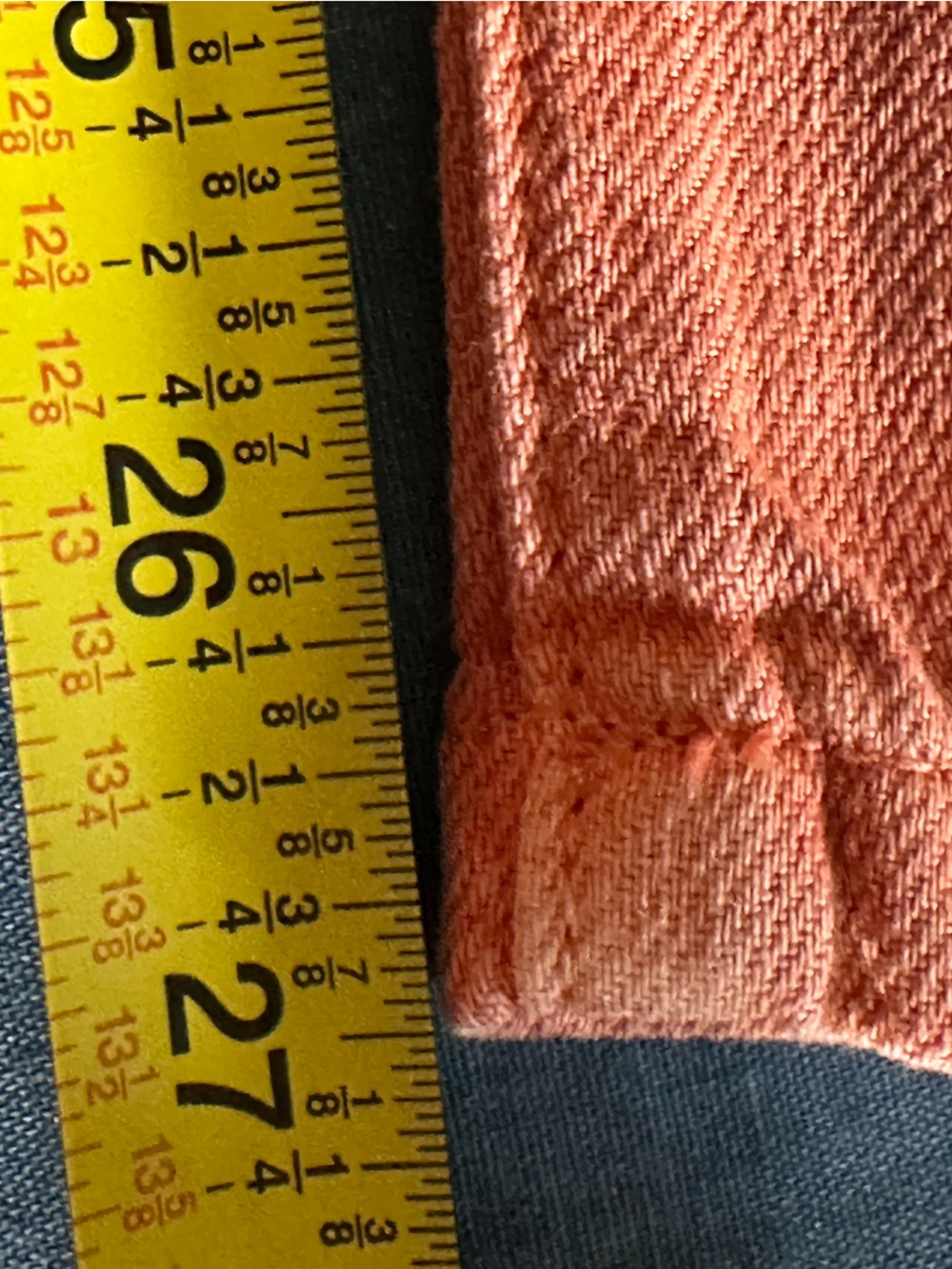 SR vs Sandrine Rose Free People Relax Straight Jeans Coral Size 27 NWT - Picture 7 of 10